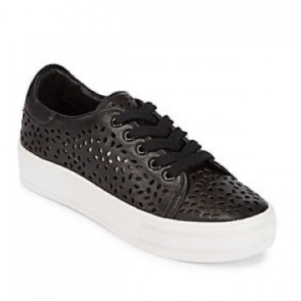 Alice + Olivia Pemton Leather Perforated Sneakers